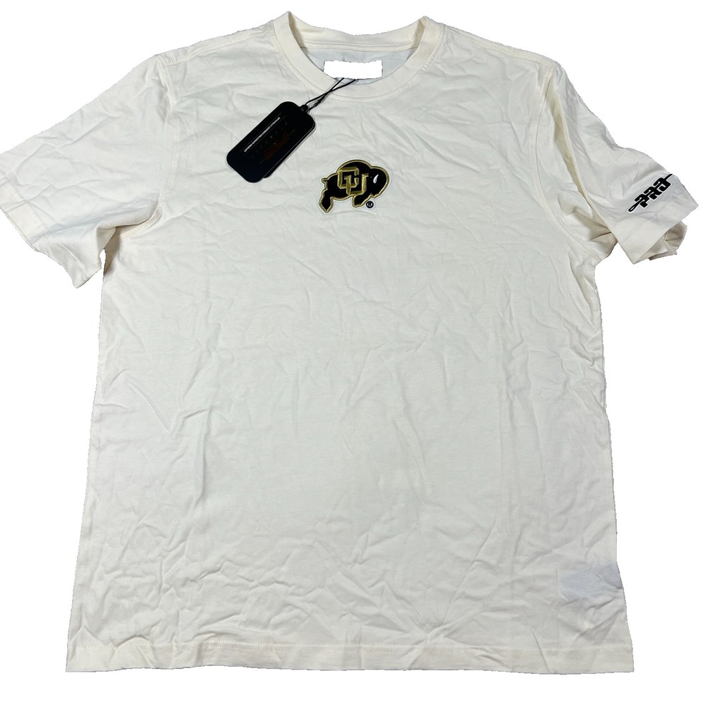 Pro Standard Mens Large Light Cream University of Colorado Buffs‎ T-Shirt NWT